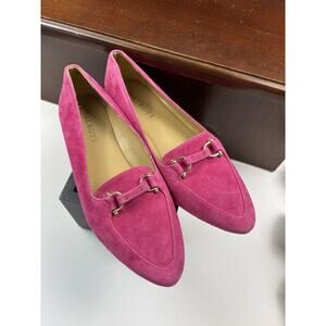 Talbots Women's Loafers Pointed Toe Pink Suede Size 6.5 M